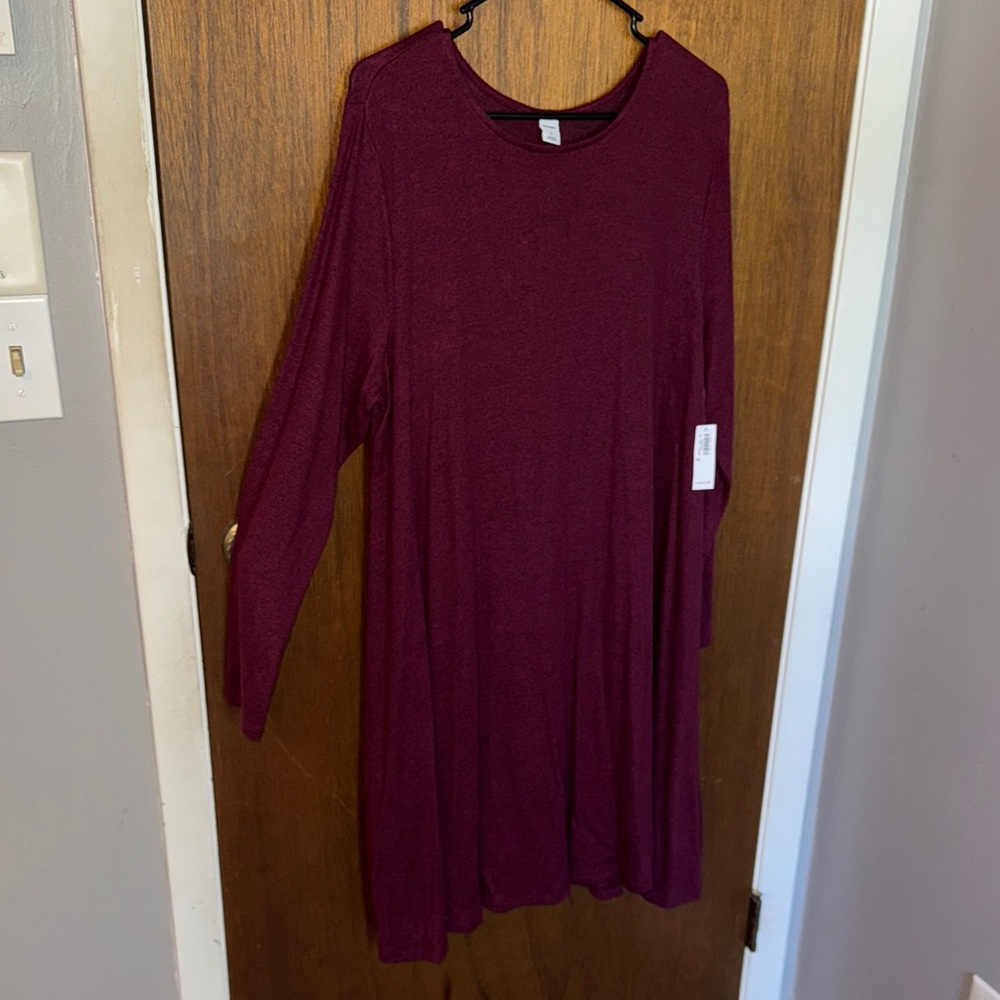 Old Navy Deep Red long sleeve dress